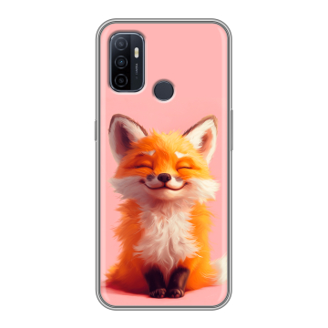 Силиконовый чехол на OPPO A53 с принтом милая лиса Силиконовый чехол на OPPO A53 с принтом милая лиса