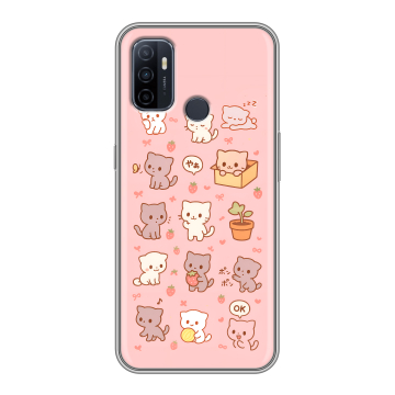 Силиконовый чехол на OPPO A53 с принтом Hello Kitty Хелоу Кити
