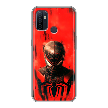 Силиконовый чехол на OPPO A53 с принтом человек паук spiderman Силиконовый чехол на OPPO A53 с принтом человек паук spiderman