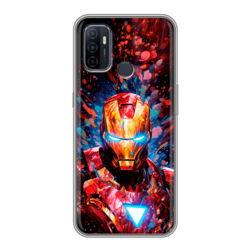 Силиконовый чехол на OPPO A53 с принтом Железный человек Ironman Силиконовый чехол на OPPO A53 с принтом Железный человек Ironman