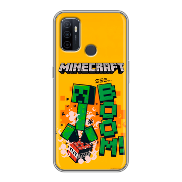 Силиконовый чехол на OPPO A53 с принтом Майнкрафт Minecraft Силиконовый чехол на OPPO A53 с принтом Майнкрафт Minecraft