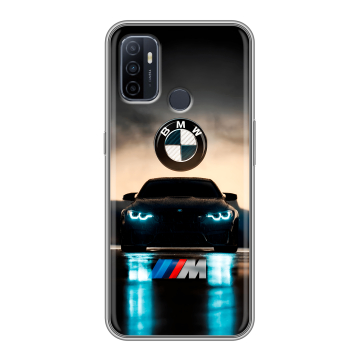 Силиконовый чехол на OPPO A53 с принтом БМВ BMW