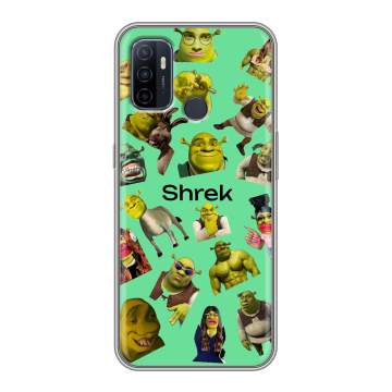 Силиконовый чехол на OPPO A53 с принтом Шрек Shrek Силиконовый чехол на OPPO A53 с принтом Шрек Shrek