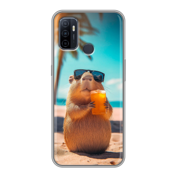Силиконовый чехол на OPPO A53 с принтом Капибара