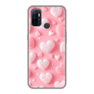 Силиконовый чехол на OPPO A53 с принтом Сердечки Силиконовый чехол на OPPO A53 с принтом Сердечки