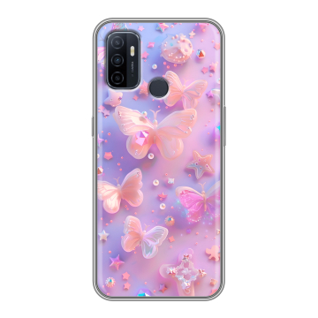 Силиконовый чехол на OPPO A53 с принтом Бабочки