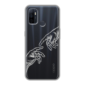 Силиконовый чехол на OPPO A53 с принтом Сотворение мира Силиконовый чехол на OPPO A53 с принтом Сотворение мира