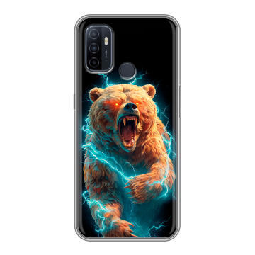 Силиконовый чехол на OPPO A53 с принтом Медведь Силиконовый чехол на OPPO A53 с принтом Медведь