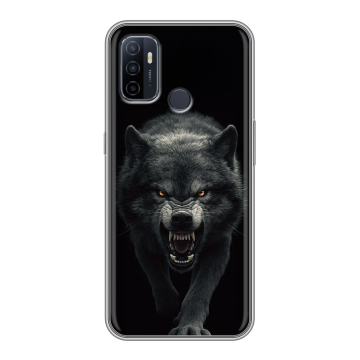 Силиконовый чехол на OPPO A53 с принтом Волк Силиконовый чехол на OPPO A53 с принтом Волк