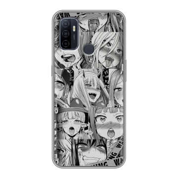 Силиконовый чехол на OPPO A53 с принтом Ahegao Ахегао Аниме Силиконовый чехол на OPPO A53 с принтом Ahegao Ахегао Аниме