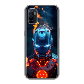 Силиконовый чехол на OPPO A53 с принтом IronMan Железный человек