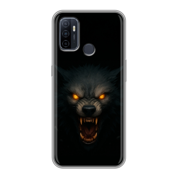 Силиконовый чехол на OPPO A53 с принтом Волк Силиконовый чехол на OPPO A53 с принтом Волк