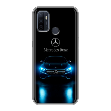Силиконовый чехол на OPPO A53 с принтом Mercedes Мерседес