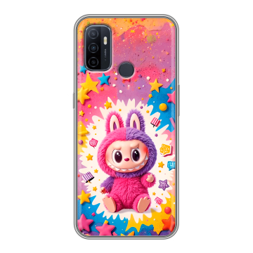 Силиконовый чехол на OPPO A53 с принтом Labubu Лабубу Силиконовый чехол на OPPO A53 с принтом Labubu Лабубу