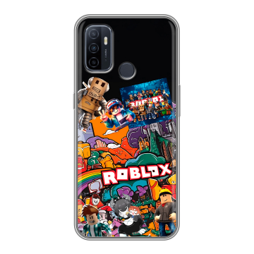 Силиконовый чехол на OPPO A53 с принтом Roblox Роблокс Силиконовый чехол на OPPO A53 с принтом Roblox Роблокс