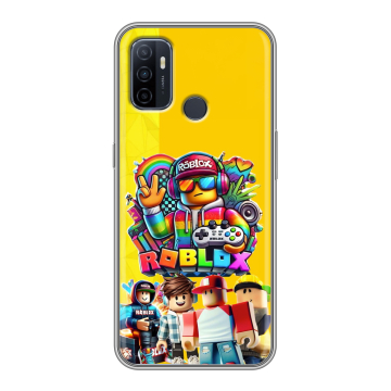 Силиконовый чехол на OPPO A53 с принтом Roblox Роблокс Силиконовый чехол на OPPO A53 с принтом Roblox Роблокс