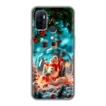 Силиконовый чехол на OPPO A53 с принтом Новый год Силиконовый чехол на OPPO A53 с принтом Новый год