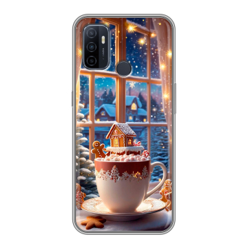Силиконовый чехол на OPPO A53 с принтом Новый год Силиконовый чехол на OPPO A53 с принтом Новый год