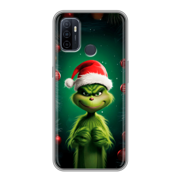 Силиконовый чехол на OPPO A53 с принтом Гринч Новый год Рождество Силиконовый чехол на OPPO A53 с принтом Гринч Новый год Рождество