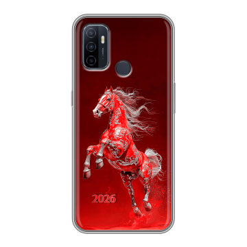 Силиконовый чехол на OPPO A53 с принтом Новый год Силиконовый чехол на OPPO A53 с принтом Новый год