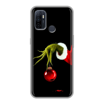 Силиконовый чехол на OPPO A53 с принтом Новый год Гринч Силиконовый чехол на OPPO A53 с принтом Новый год Гринч