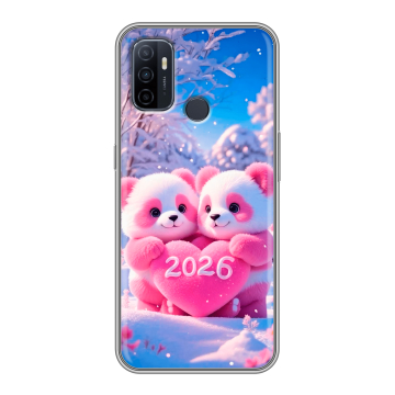 Силиконовый чехол на OPPO A53 с принтом Новый год Силиконовый чехол на OPPO A53 с принтом Новый год