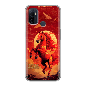 Силиконовый чехол на OPPO A53 с принтом Новый год Силиконовый чехол на OPPO A53 с принтом Новый год