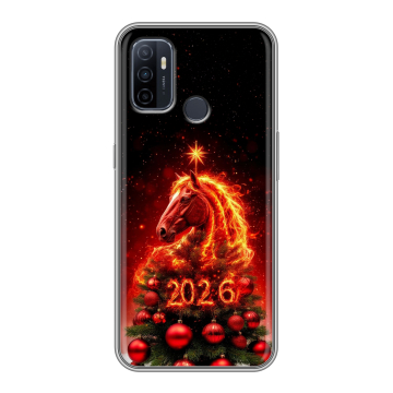Силиконовый чехол на OPPO A53 с принтом Новый год Силиконовый чехол на OPPO A53 с принтом Новый год
