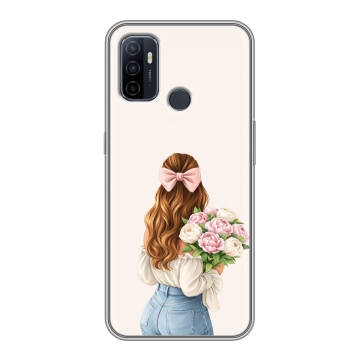 Силиконовый чехол на OPPO A53 с принтом женский Силиконовый чехол на OPPO A53 с принтом женский