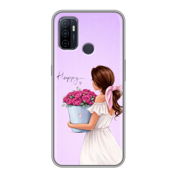 Силиконовый чехол на OPPO A53 с принтом женский Силиконовый чехол на OPPO A53 с принтом женский