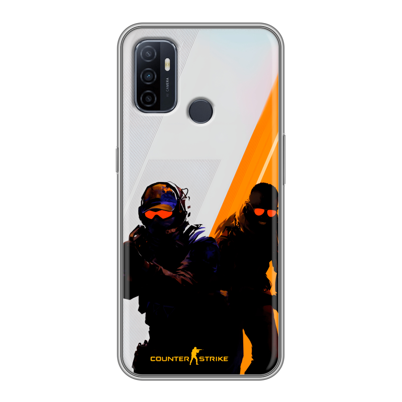 Силиконовый чехол на OPPO A53 с принтом Контер страйк Counter strike Силиконовый чехол на OPPO A53 с принтом Контер страйк Counter strike