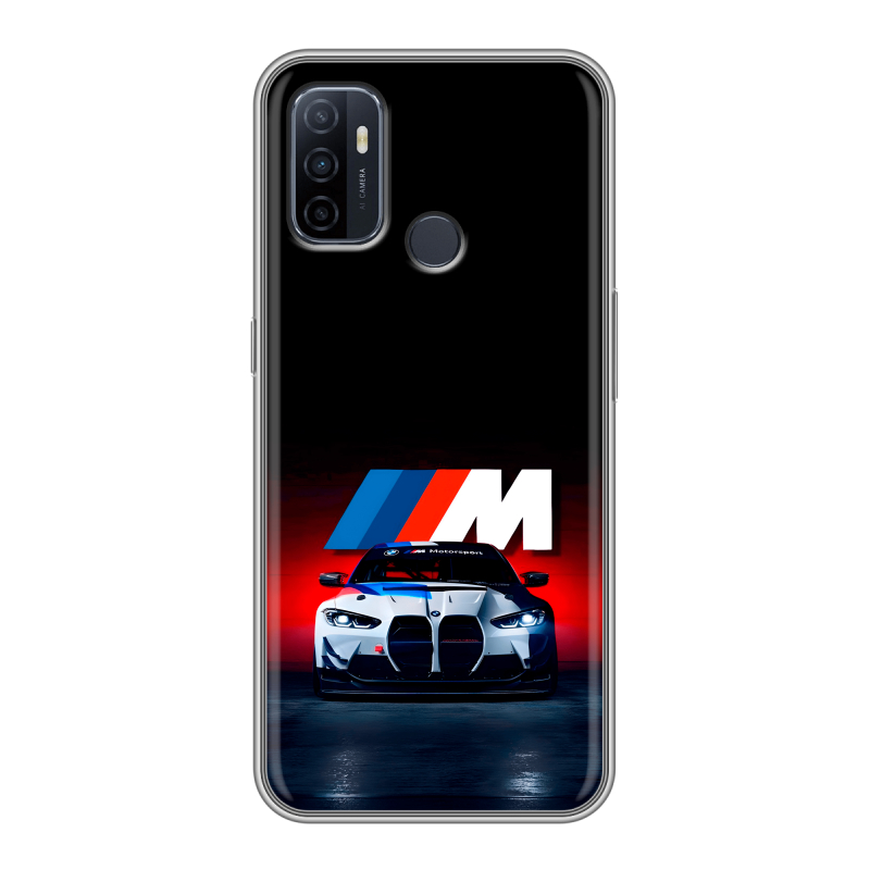 Силиконовый чехол на OPPO A53 с принтом БМВ BMW Силиконовый чехол на OPPO A53 с принтом БМВ BMW