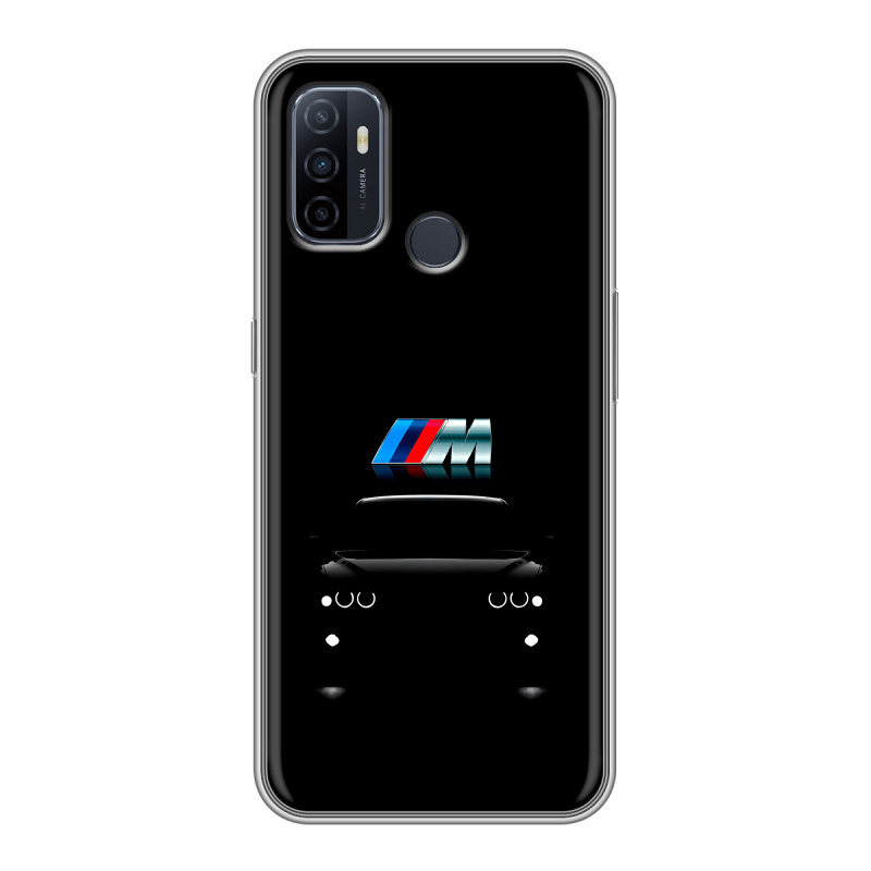 Силиконовый противоударный чехол на OPPO A53 с принтом БМВ BMW Силиконовый противоударный чехол на OPPO A53 с принтом БМВ BMW