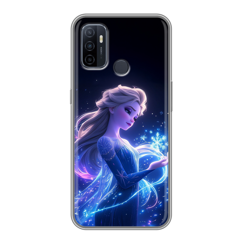 Силиконовый чехол на OPPO A53 с принтом Холодное сердце Frozen Силиконовый чехол на OPPO A53 с принтом Холодное сердце Frozen