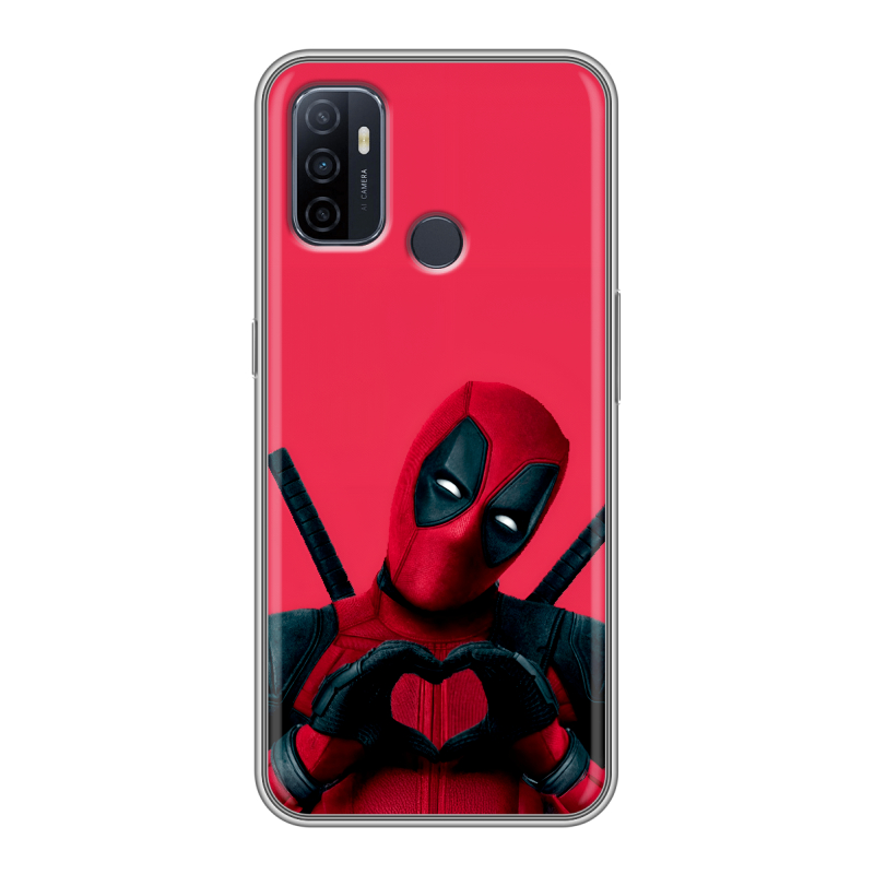 Силиконовый чехол на OPPO A53 с принтом Дедпул Deadpool Силиконовый чехол на OPPO A53 с принтом Дедпул Deadpool