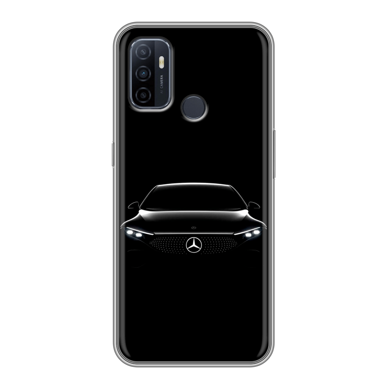 Силиконовый чехол на OPPO A53 с принтом Mercedes Мерседес Силиконовый чехол на OPPO A53 с принтом Mercedes Мерседес