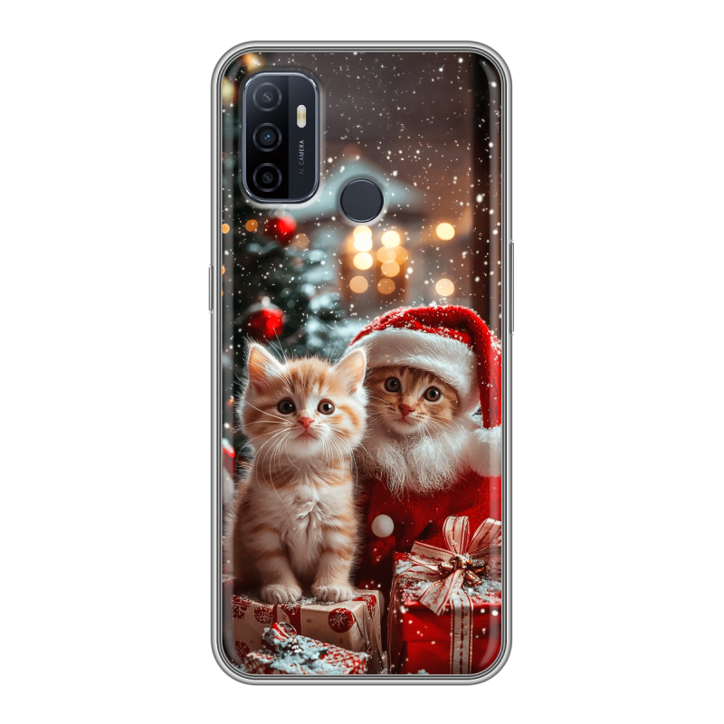 Силиконовый чехол на OPPO A53 с принтом Новый год Силиконовый чехол на OPPO A53 с принтом Новый год