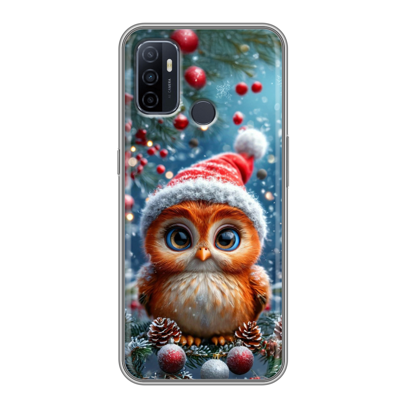 Силиконовый чехол на OPPO A53 с принтом Новый год Силиконовый чехол на OPPO A53 с принтом Новый год