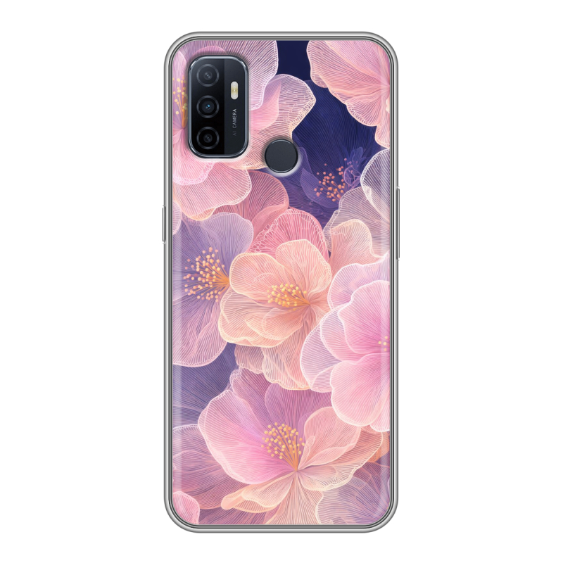 Силиконовый противоударный чехол на OPPO A53 с принтом женский Силиконовый противоударный чехол на OPPO A53 с принтом женский