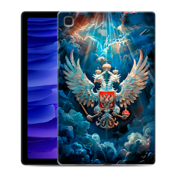 Силиконовый чехол на Samsung Galaxy Tab A7 10.4 (2020) с принтом Герб флаг России