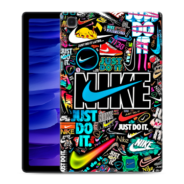 Силиконовый чехол на Samsung Galaxy Tab A7 10.4 (2020) с принтом найк nike черный