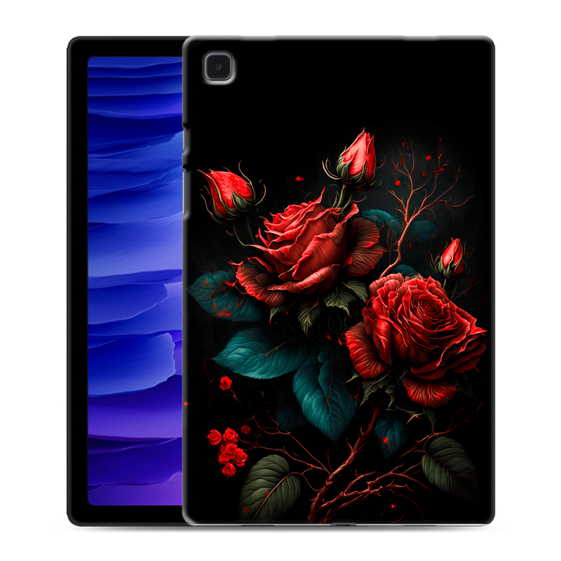 Силиконовый чехол на Samsung Galaxy Tab A7 10.4 (2020) с принтом Розы красные Силиконовый чехол на Samsung Galaxy Tab A7 10.4 (2020) с принтом Розы красные