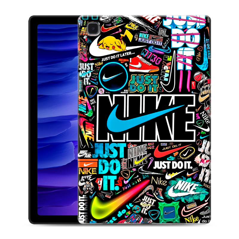 Силиконовый противоударный чехол на Samsung Galaxy Tab A7 10.4 (2020) с принтом найк nike черный Силиконовый противоударный чехол на Samsung Galaxy Tab A7 10.4 (2020) с принтом найк nike черный