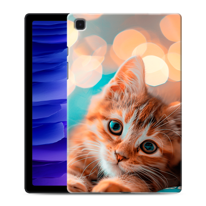 Силиконовый противоударный чехол на Samsung Galaxy Tab A7 10.4 (2020) с принтом котик Силиконовый противоударный чехол на Samsung Galaxy Tab A7 10.4 (2020) с принтом котик