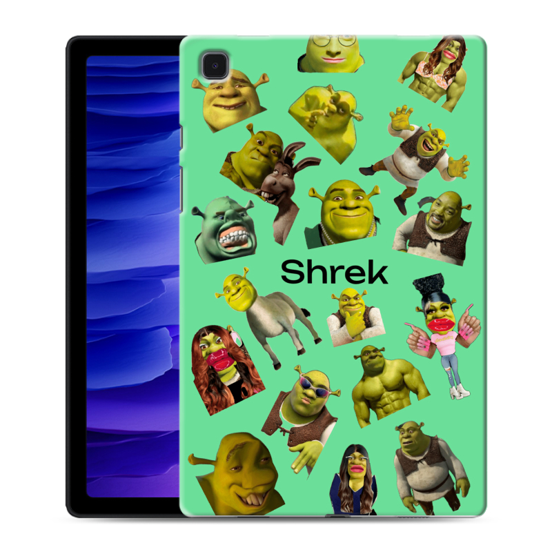 Силиконовый противоударный чехол на Samsung Galaxy Tab A7 10.4 (2020) с принтом Шрек Shrek Силиконовый противоударный чехол на Samsung Galaxy Tab A7 10.4 (2020) с принтом Шрек Shrek