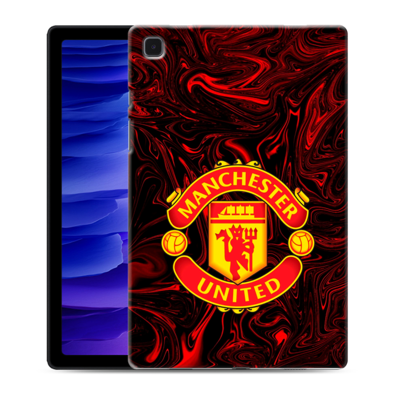 Силиконовый противоударный чехол на Samsung Galaxy Tab A7 10.4 (2020) с принтом Manchester United Силиконовый противоударный чехол на Samsung Galaxy Tab A7 10.4 (2020) с принтом Manchester United