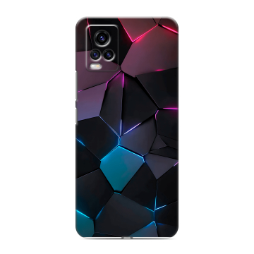 Силиконовый чехол на Vivo V20 с принтом Геометрия неона Силиконовый чехол на Vivo V20 с принтом Геометрия неона