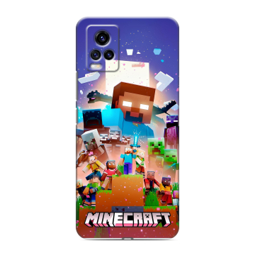 Силиконовый чехол на Vivo V20 с принтом Майнкрафт Minecraft Силиконовый чехол на Vivo V20 с принтом Майнкрафт Minecraft