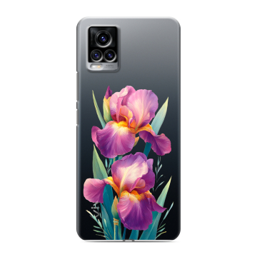 Силиконовый чехол на Vivo V20 с принтом Цветы орхидеи