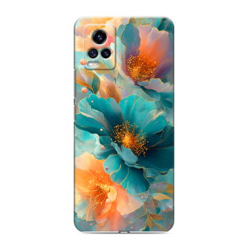 Силиконовый чехол на Vivo V20 с принтом Цветы